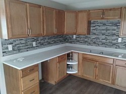 A job I did installing a backsplash in a clients kitchen in Batavia, Ohio.