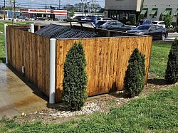 A perimeter fence I put up around a dumpster in Fairfield, Ohio