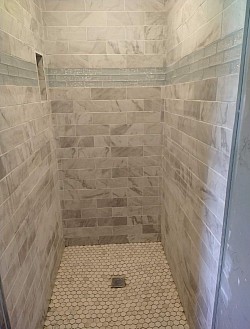 A tile installation I did in a client's shower in Hamilton, Ohio