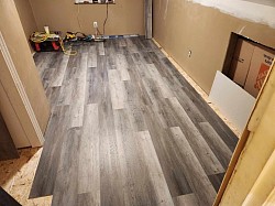 In the middle of the flooring process at a clients house in Middletown, Ohio